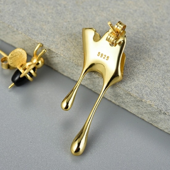 HoneyBee Dripped Earrings - Picture 5 of 6